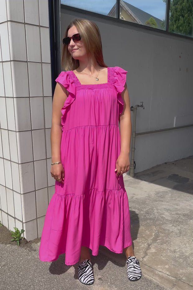 Sunrise Smock Dress | Pink | Kjole fra Co'couture
