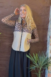 Teddy Leo Weste | Lux Leo Creme Schwarz | Weste von Liberty