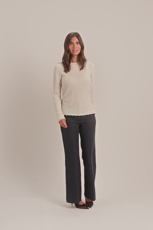 Thaz Relena Lux Knit  | Ecru | Strik fra Mos Mosh