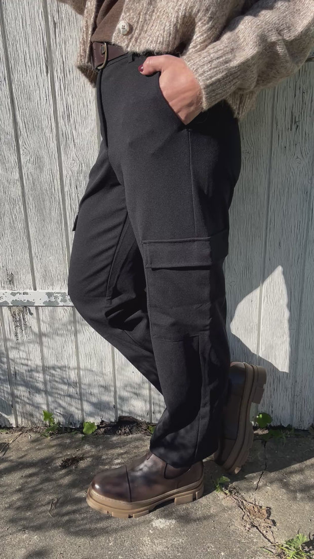 Donna Cargo Pants | Black | Bukser fra State bird