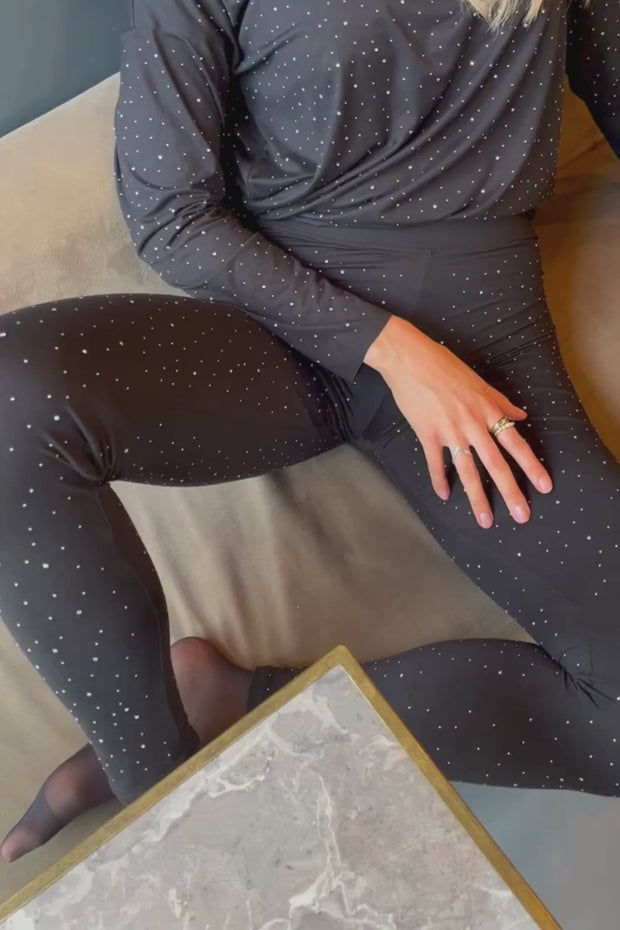 Alma Leggings | Black Simili | Leggings fra Liberté