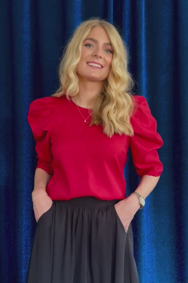 Winnie Blouse | Red | Bluse fra Liberté