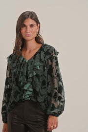 Basile Burn Blouse  | Storm | Bluse fra Mos Mosh