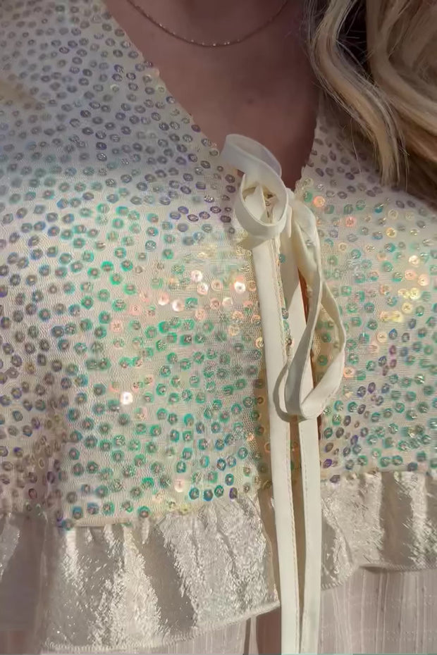 Nor Frill Blouse | Ivory | Bluse fra Liberté
