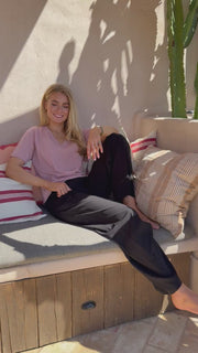 Ulla Ss Vneck Tshirt | Dusty Rose | T-Shirt fra Liberté