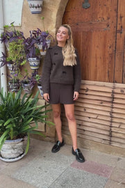Henne Short Skirt | Dark Brown |  fra Liberté