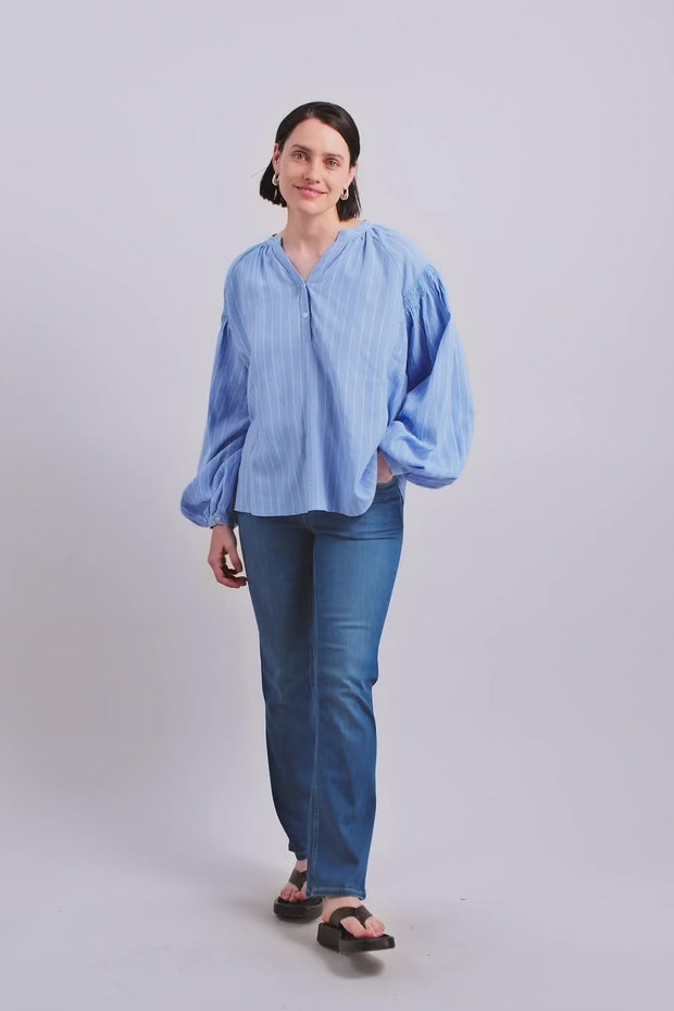 Safi Blouse  | Hydrangea | Bluse fra Mos Mosh