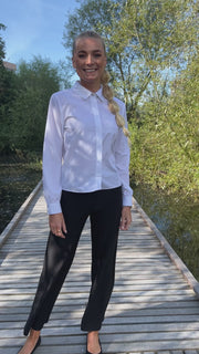 Bobo Ls Bow Shirt | White | Skjorte fra Liberté