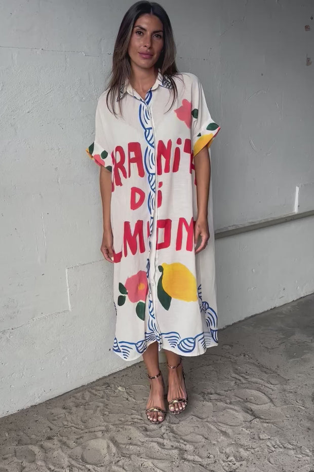 Mandala Ocean Shirt Dress | Kjole fra Atelier C