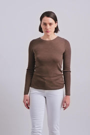 Bouch O-neck Knit  | Chocolate Chip | Strik fra Mos Mosh