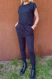 Alma Pants | Black Black Simili | Bukser fra Liberté