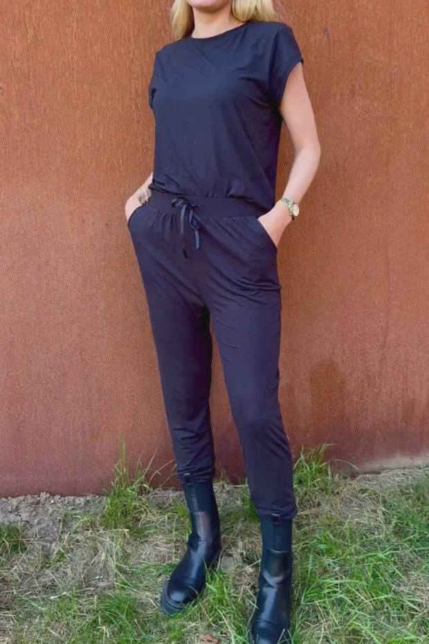 Alma Pants | Black Black Simili | Bukser fra Liberté