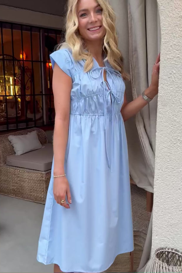 Jane Tie Dress | Light Blue | Kjole fra Liberté