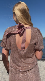 Paige Ss Blouse | Brown Sequins | Bluse fra Liberté