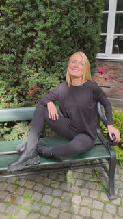 Alma Leggings Fleece  | Black | Fleece leggings fra Liberté