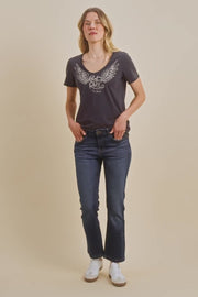 Ashley Imera Jeans Ankle | Dark Blue | Jeans fra Mos Mosh