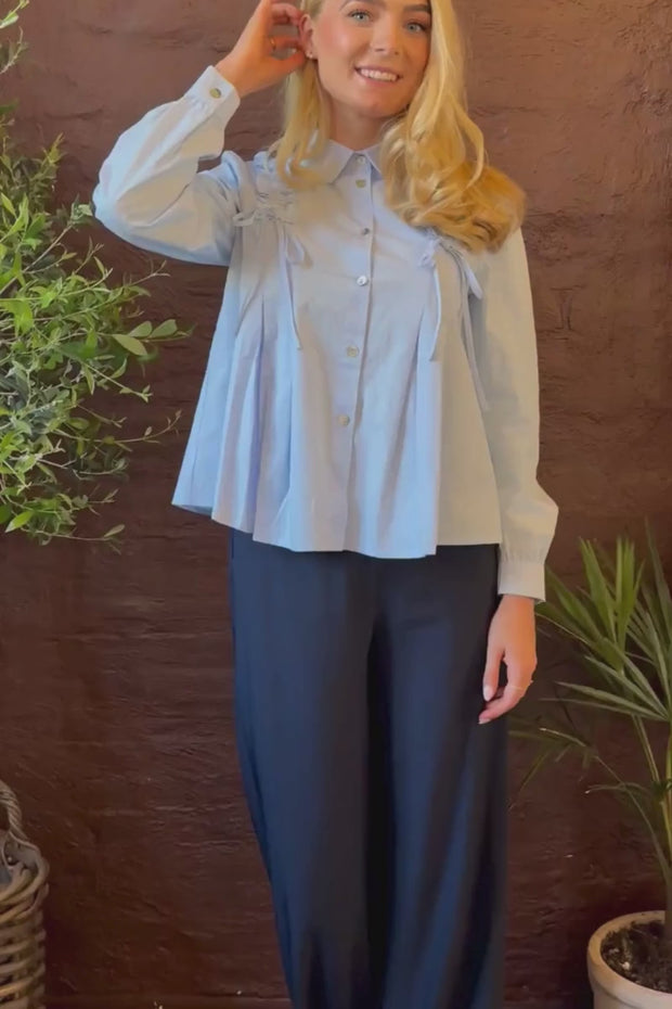 Frede Wide Pants | Navy | Bukser fra Liberté