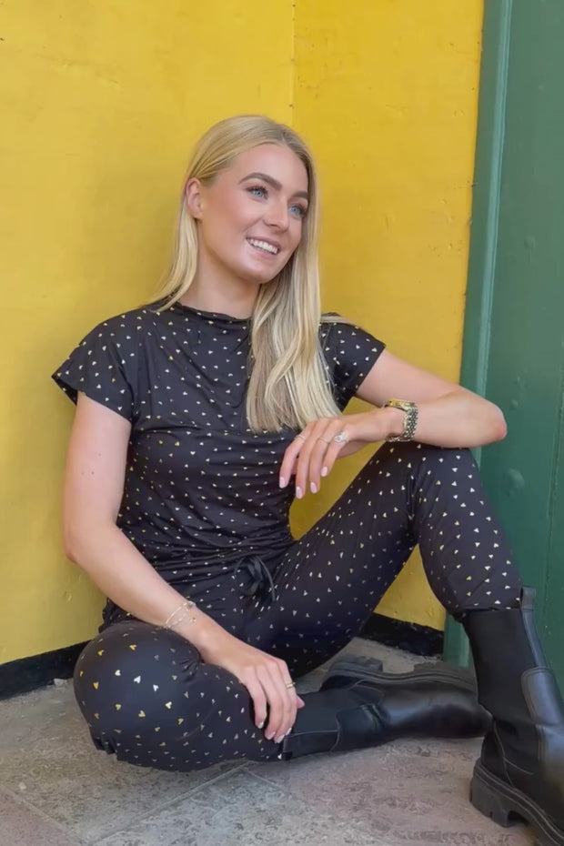 Alma Top | Black Gold Heart | Top fra Liberté