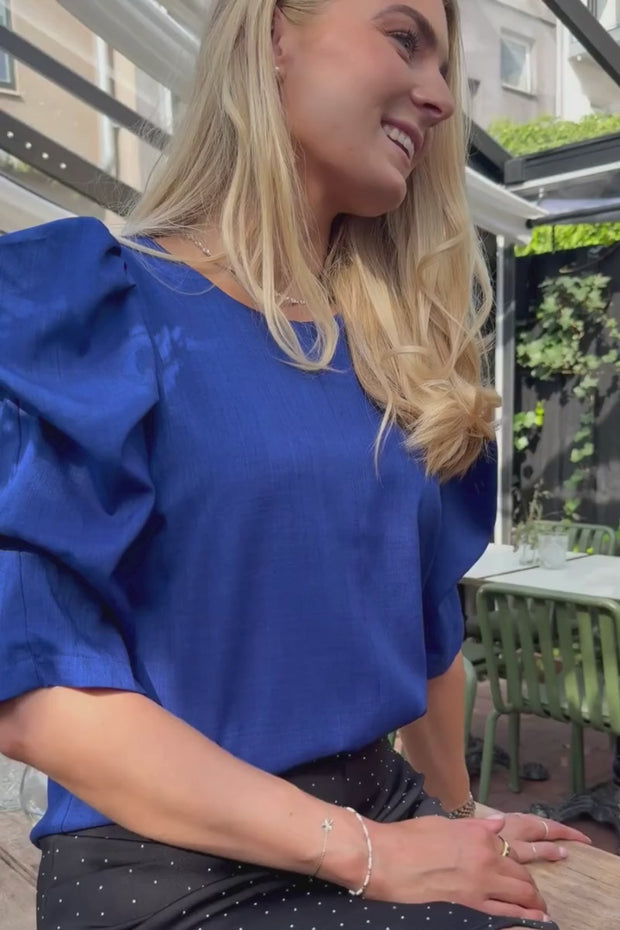 Winnie Blouse | Electric Blue | Bluse fra Liberté