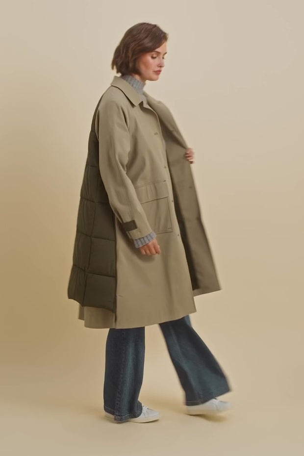 Souza Trench Quilt Coat  | Mermaid | Jakke fra Mos Mosh