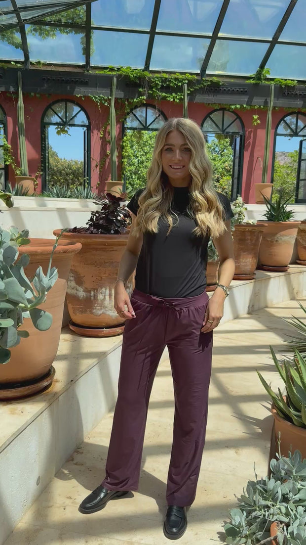 Alma Wide Pants | Bordeaux | Bukser fra Liberté