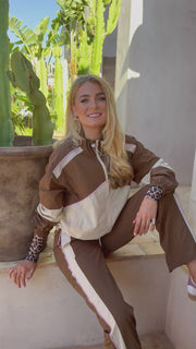 Eva Track Jacket | Mocca Ivory | Bluse fra Liberté