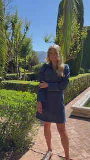 Asta Ls Vneck Dress | Blue Denim | Kjole fra Liberté