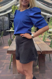 Henne Short Skirt | Black Diamond | Nederdel fra Liberté
