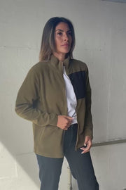 Carrow Fleece Jacket | Army | Jakke fra French Laundry