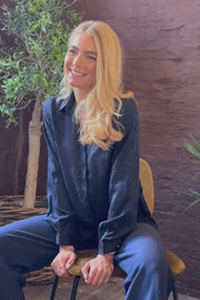 Lala Ls Shirt | Navy Black | Bluse fra Liberté