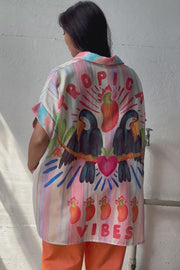 Tropicana Tucan SS shirt | Orange | Skjorte fra Atelier C