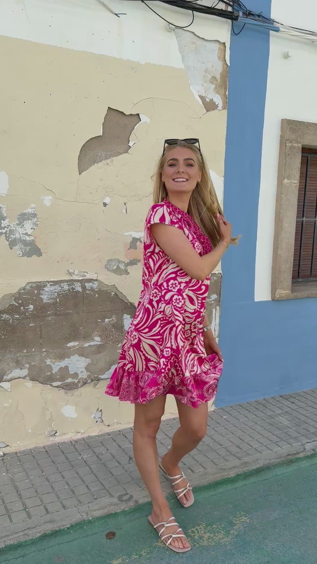 Tia Dress | Pink Mix | Kjole fra Liberté