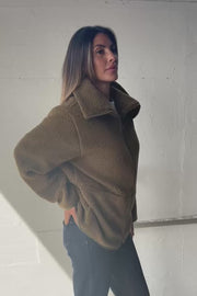 Bamie Teddy Zip | Army | Jakke fra French Laundry