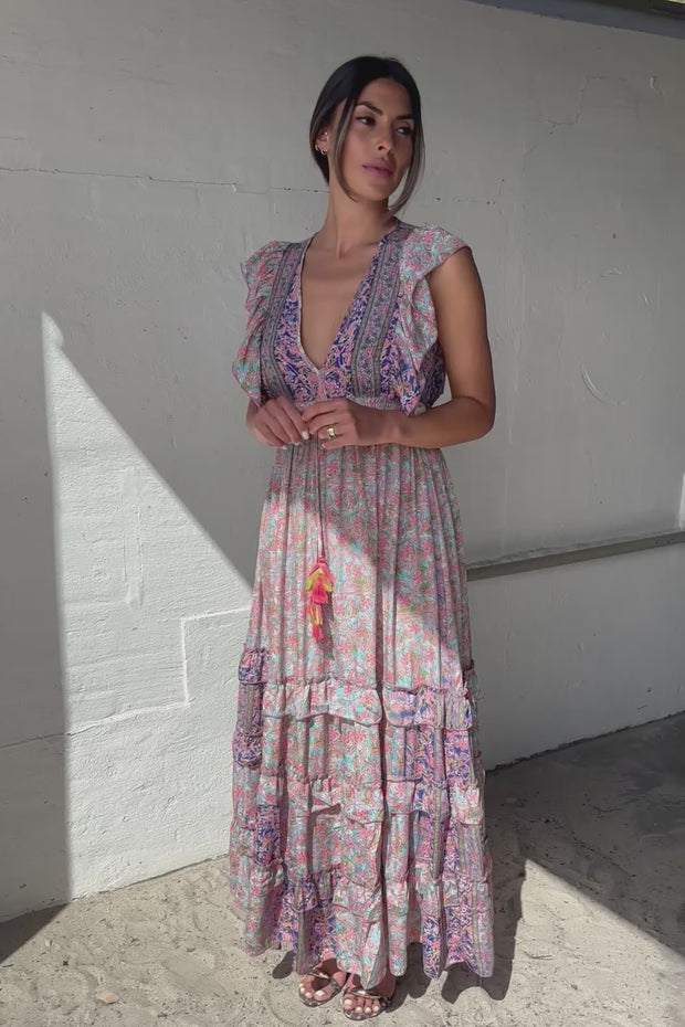Long Dress AN7136  | Blue | Kjole fra Atelier C