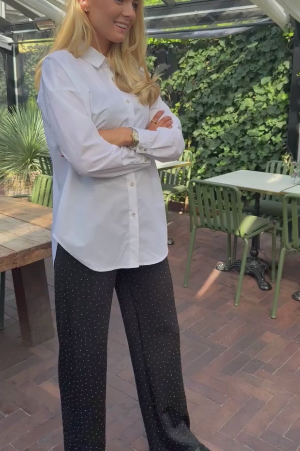Henne Wide Pants | Black Diamond | Bukser fra Liberté