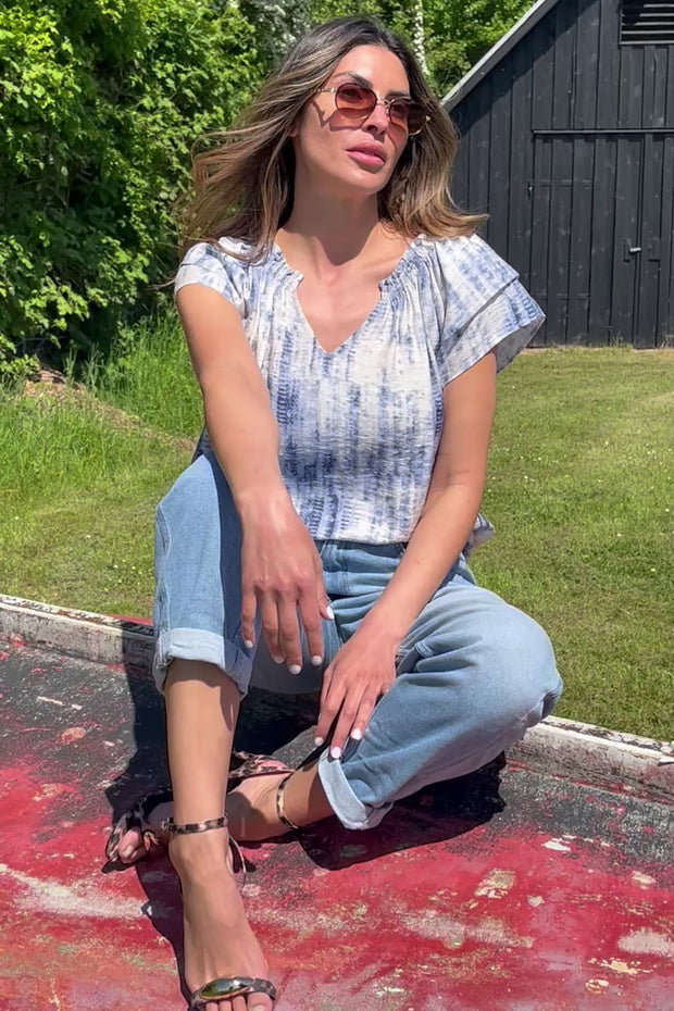 Sunrise Sky Top 35942 | Blue | Bluse fra Co'couture