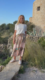 Hope Long Skirt | Creme Scarf | Nederdel fra Liberté