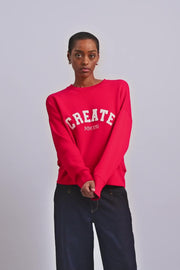 Celli O-LS Sweatshirt   | Chinese Red | Sweats fra Mos Mosh