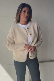 Ada Teddy Jacket | Creme | Jakke fra French Laundry