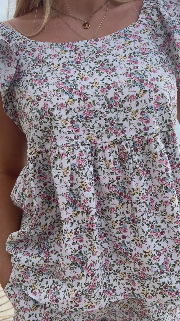 Gina Shorts | Romantic Flower | Shorts fra Liberté