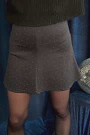 Henne Short Skirt | Black Diamond | Nederdel fra Liberté