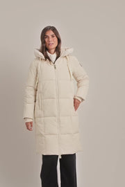 Nova Square Down Coat | Wood Ash | Frakke fra Mos Mosh