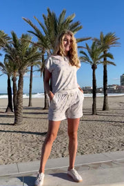Alma Shorts | Ivory Cobolt Shell | Shorts fra Liberté