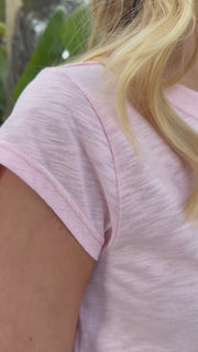 Ulla Tshirt | Light Rose | T-shirt fra Liberté