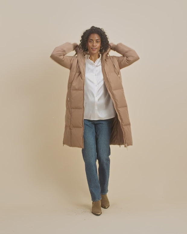 Nova Square Down Coat | Woodsmoke | Frakke fra Mos Mosh