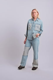 Relee Block Jeans  Regular | Mid Blue | Jeans fra Mos Mosh