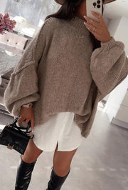Oversize-Strick PU-971-1 | Taupe | Stricken von Avery