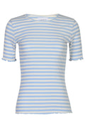 Natalia Ss Blouse | Blue Creme Stripe | Bluse fra Liberté