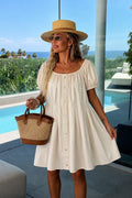 Bardot Short Dress | Beige