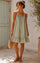 Vigneto Gingham strap dress | Kaki